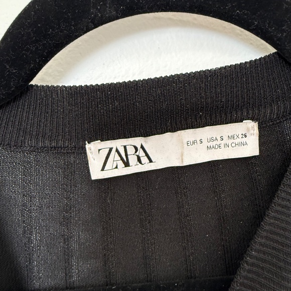 Zara sheer black crop top - Picture 3 of 4